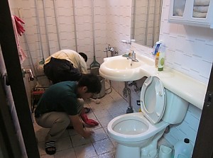 도움반 일상생활훈련(화장실청소)