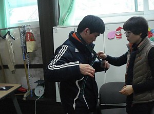 자립반 일상생활훈련(넥타이)