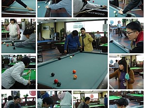 스포츠 활동으로 당구장을 다녀왔습니다.