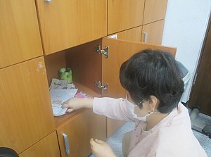 해냄반 사물함정리