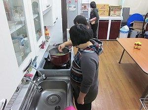 자립반 요리활동(스파게티)